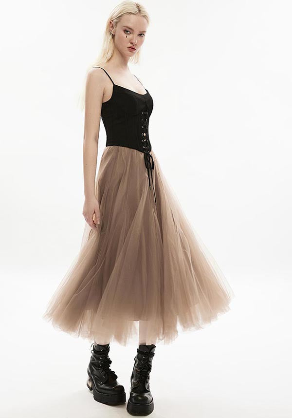 Stunning Fitted Marionette Black Top for a Graceful Pose
