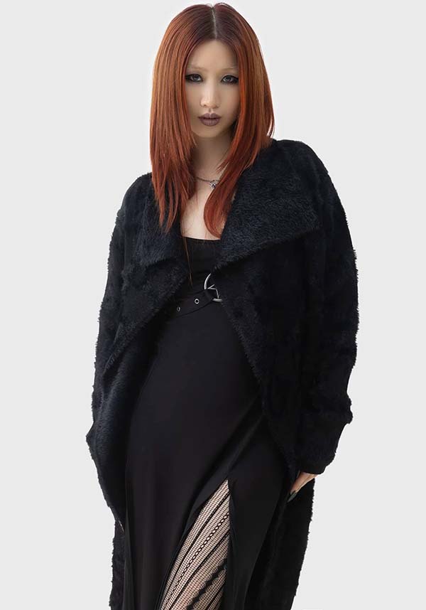 Soft and Fluffy Moon Thread Jacquard Knit Cardigan