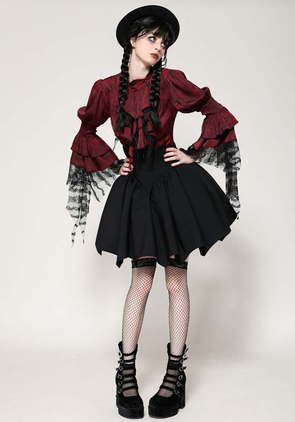 Gothic-Style High Waisted Batwing Skirt for a Dramatic Look