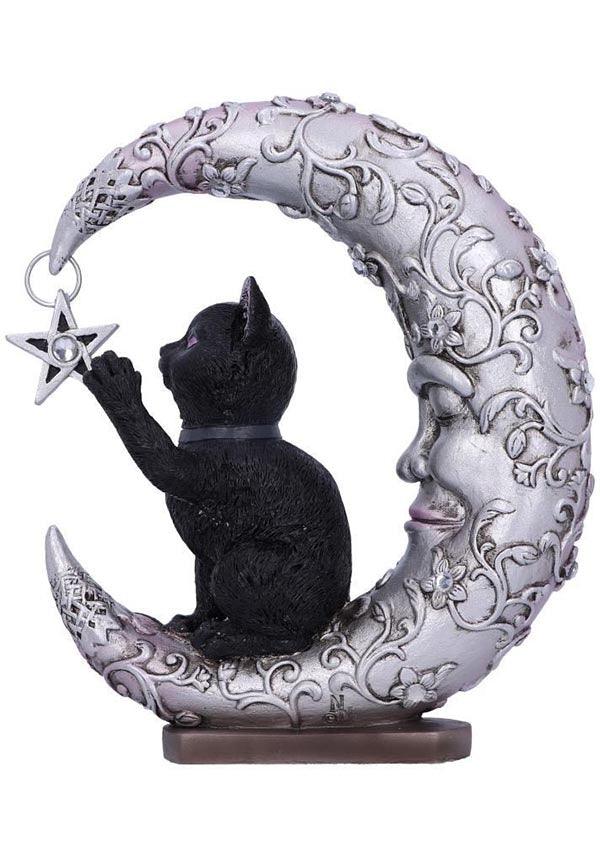 Luna Companion Cat Figurine Ornament - A Fantasy Resin Decor Piece