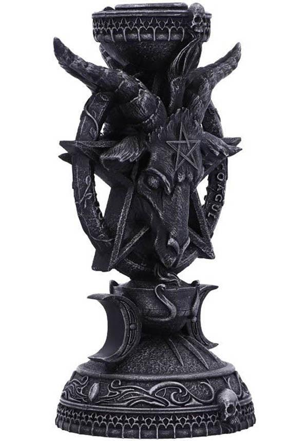 Baphomet Themed Gothic Scented Candlestick Holder - Light of Baphomet Style