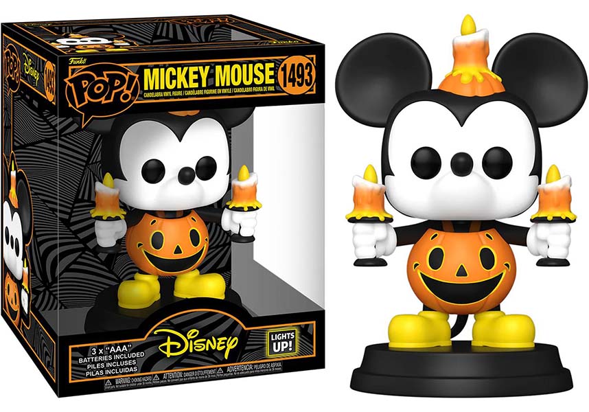Disney POP! Vinyl Collectible: Super Sized 6-Inch Halloween Mickey Mouse Figurine That Lights Up