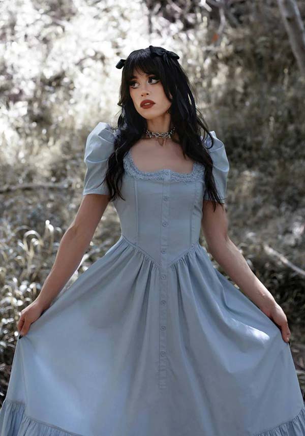 Pastel Blue Gothic Lace Provence Dress by Lively Ghosts