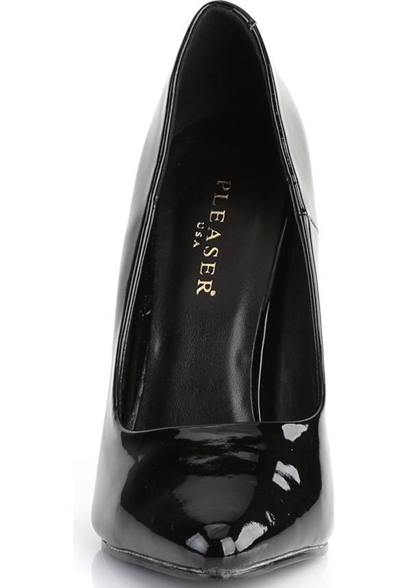 SEDUCE-420 Black Patent Pointed Toe Kitten Heels Pre-Order for Women