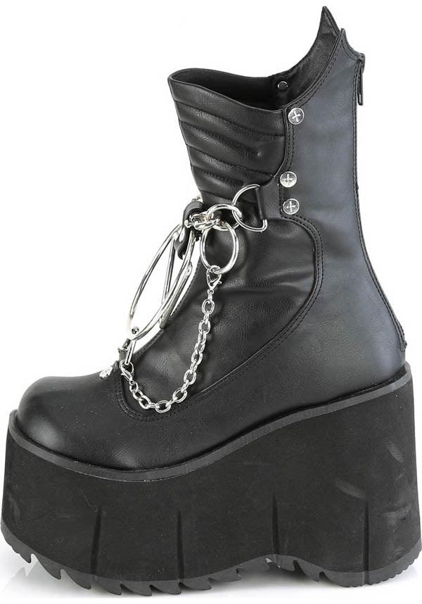 Black KERA-130 Platform Boots - Pre-Order for Alternative Fashion Enthusiasts