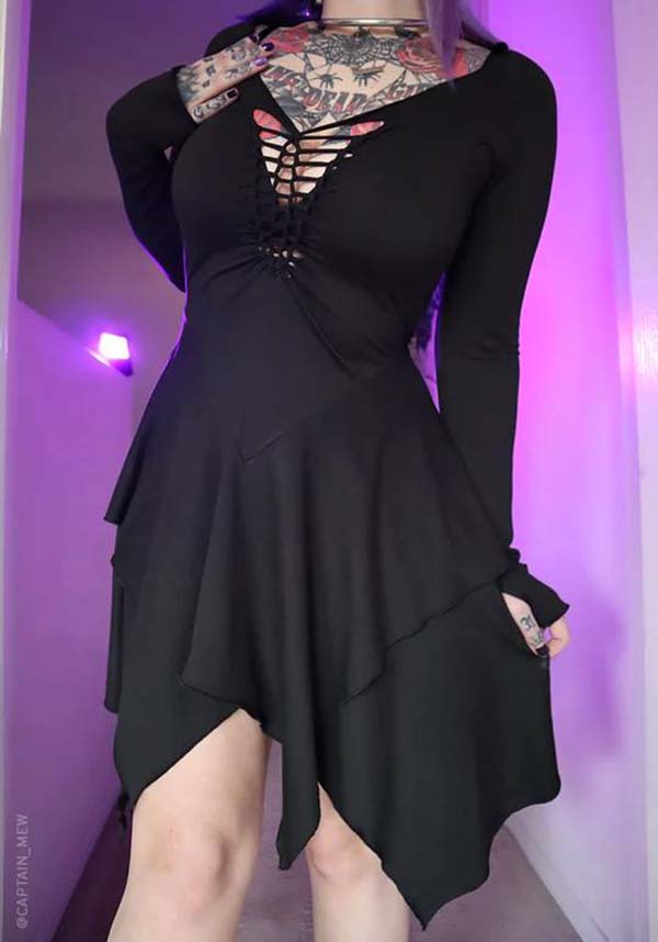 Bellatrix Witchy Style Ultra - Soft Mini Dress for Cozy Wear