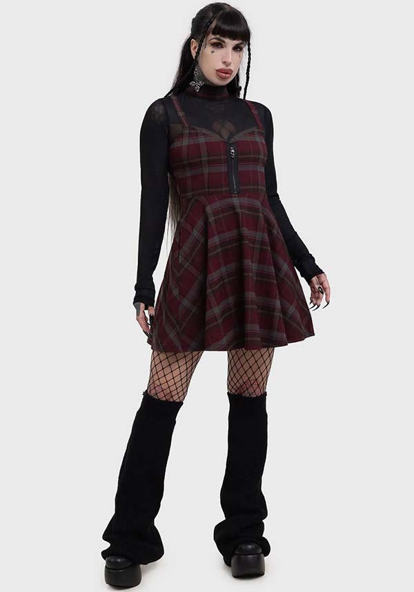 Sable Riot Soft Stretch Check Print Mini Dress