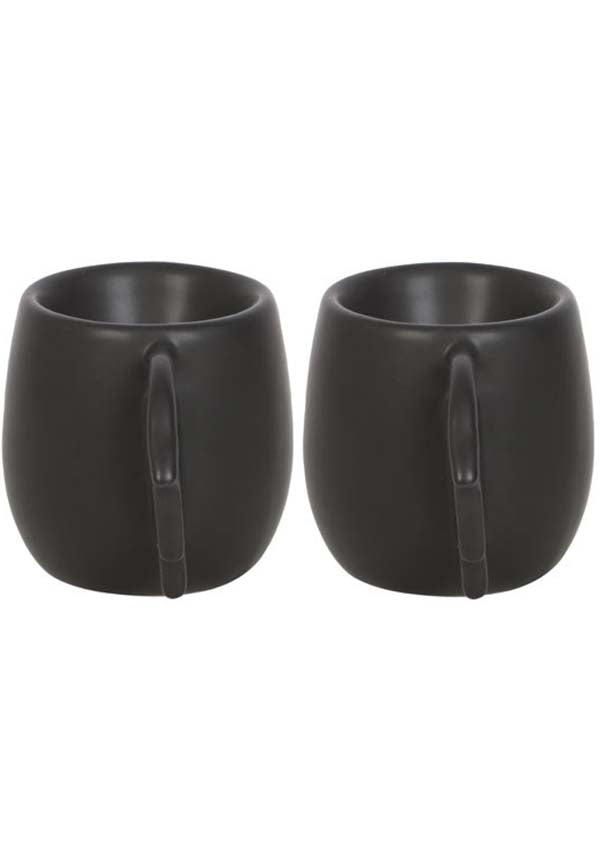 Gothic Bat Wing Patterned Ceramic Egg Cup Set for Breakfast