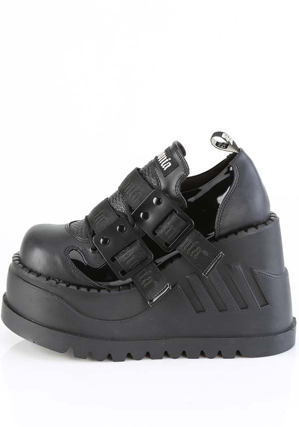 Demonia STOMP-28 Black Platform Boots - Pre-Order Available