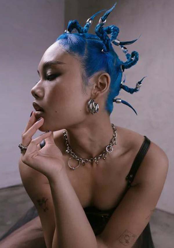 Jinx Vibrant Blue Semi - Permanent Hair Colour in 165ml Bottle
