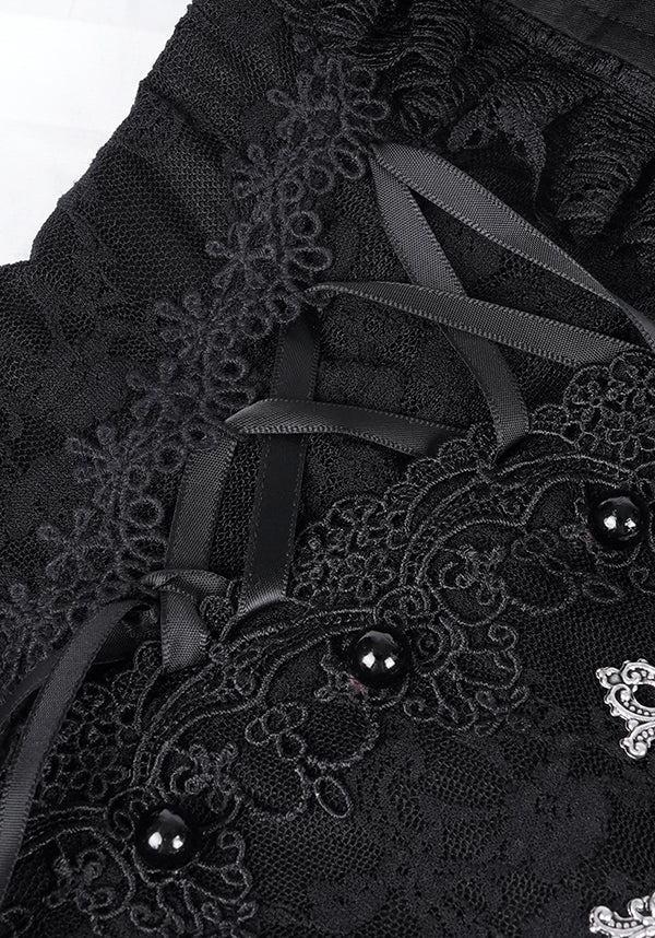 Enchanting Halter Ruffle Neck Cotton-Polyamide Dress - Unleash Your Inner Spooky Deity