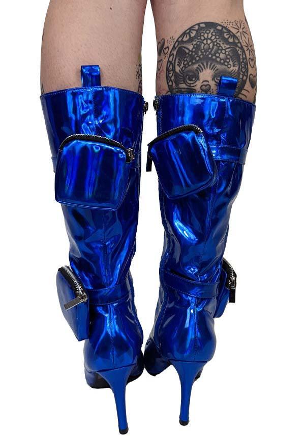 Stylish Blue San Jose Leather Boots - A Fashion Statement