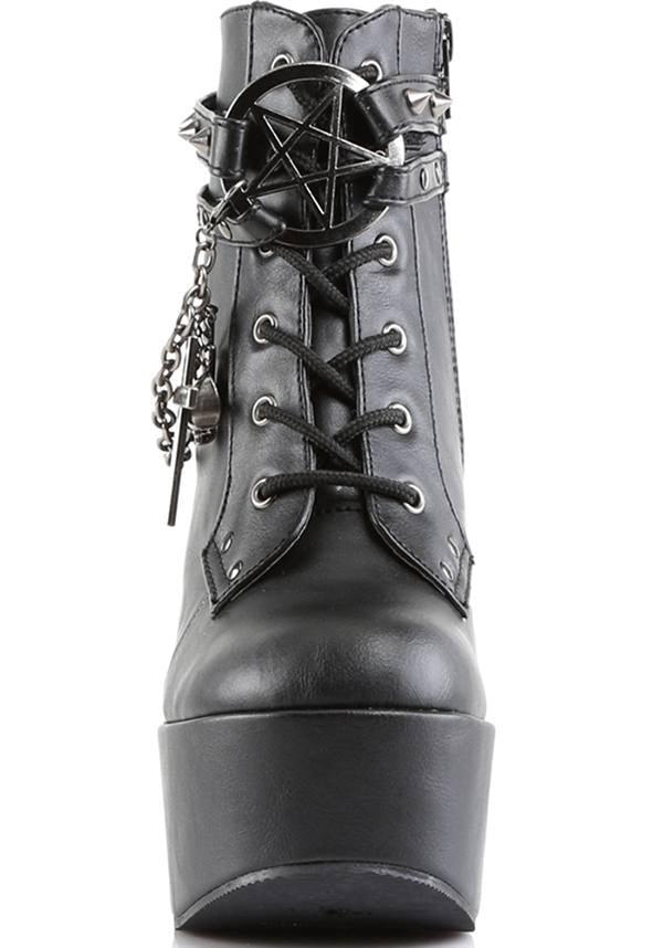 Black Poison-101 Platform Ankle Boots - Preorder Available