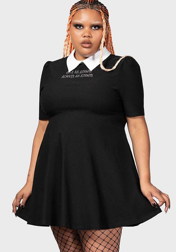 Blackest Heart Skater Style Dress - Licensed Wednesday Merchandise