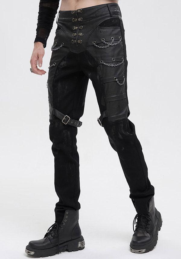 Devil Fashion's Lazarus Edgy Chain Pants for Punk Style Lovers