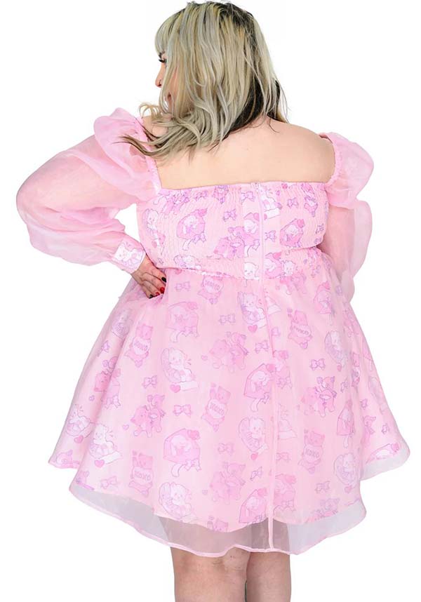 Adorable Lovestruck Kitten Soft Chiffon Party Dress