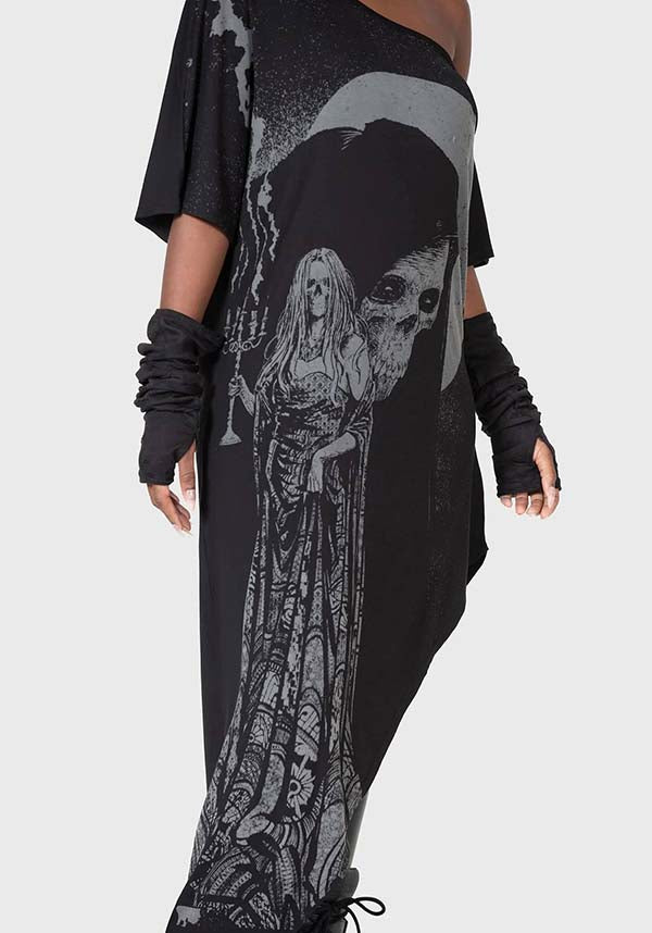 Lights Go Out Women's Midi Dress with Custom Graphic