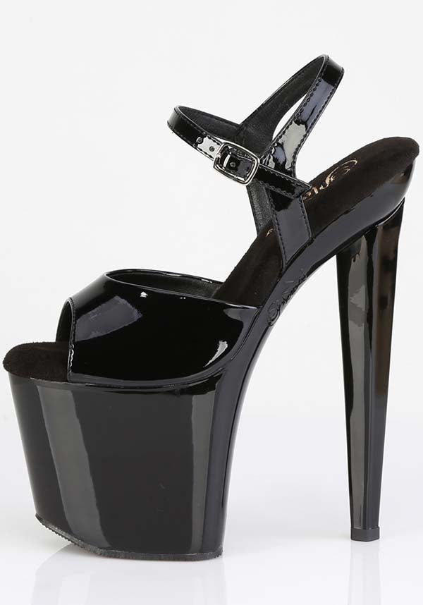 PREORDER - RAZZLE-809 Platform Heels in Black Patent