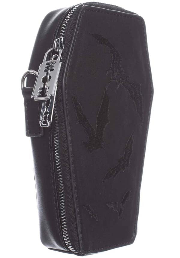 Gothic Style Bat Coffin Shaped Mini Handbag
