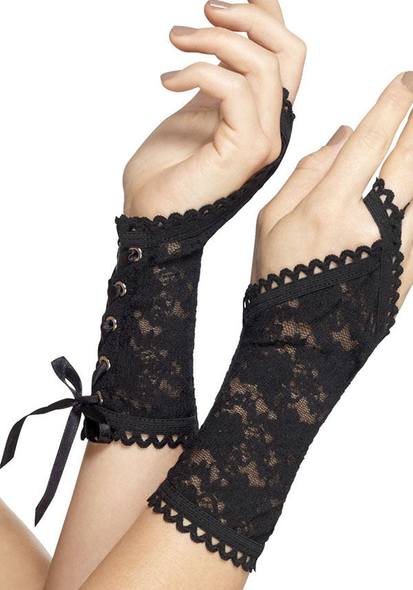 Stylish Black Lace GLOVETTES for Everyday Wear