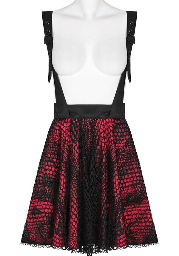 Edgy Rock Sweetheart Adjustable Straps Short Skirt