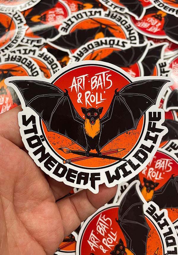 Bats And Roll STONEDEAF CHARITY Decorative Stickers for Various Surfaces