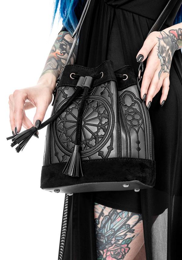 Restyle's Sanctum Adjustable Gothic Elegant Bucket Bag