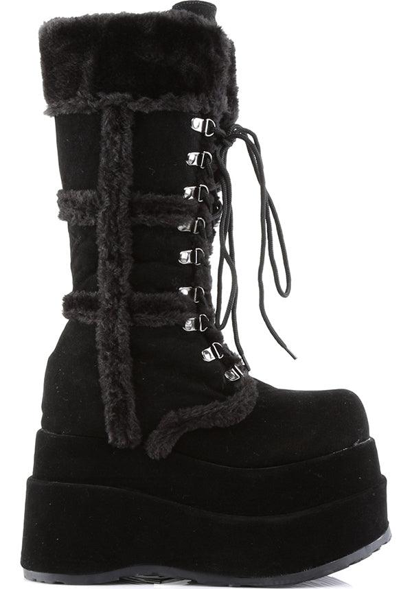 BEAR-202 Black Gothic Punk Stacked Platform Boots for Preorder