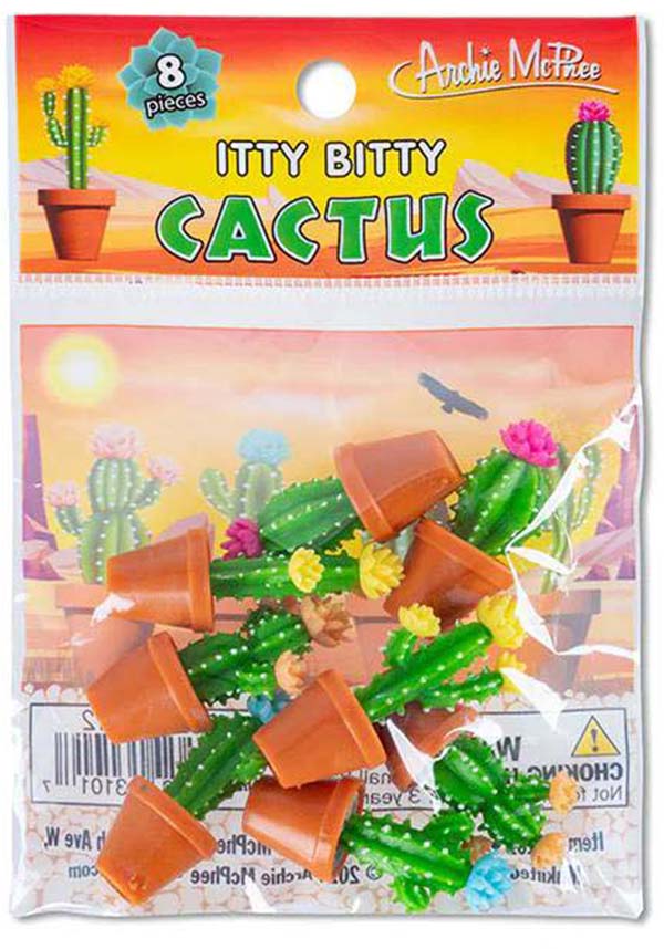 Adorable Soft Vinyl Itty Bitty Cacti with Vibrant Flowers