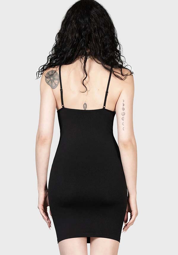 Sultrate Adjustable Straps V-Neck Stretch Slip Dress
