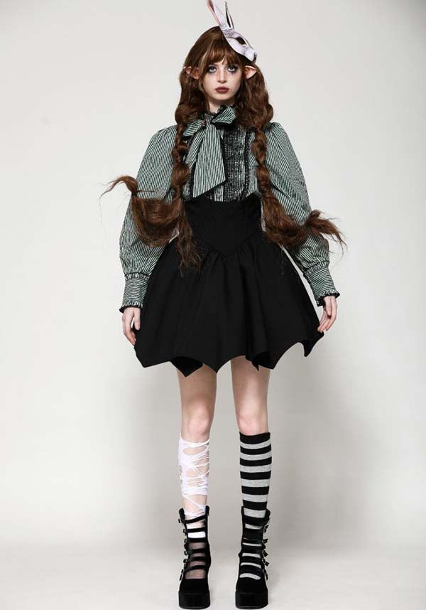 Gothic-Style High Waisted Batwing Skirt for a Dramatic Look