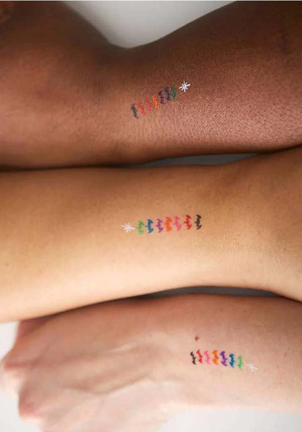 Red Rainbow Bat Stamp and Eyeliner Makeup Product - Inspired by Ashley Hay's Design