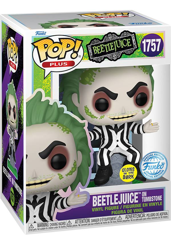 Beetlejuice Glow-in-the-Dark POP! Vinyl Figure on Stone GW [RS]