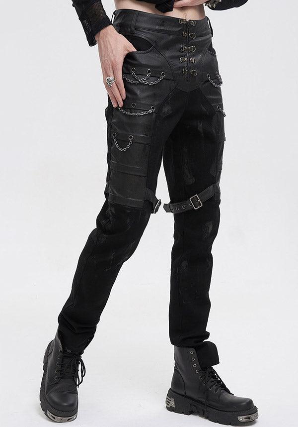 Devil Fashion's Lazarus Edgy Chain Pants for Punk Style Lovers