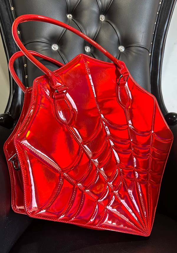 Red - Accented Black Widow Stylish Handbag