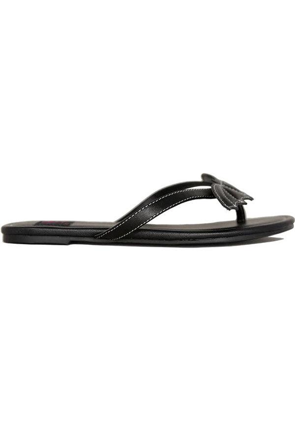 Spooky Cute Black Betty Bat Sandals for Summer Days
