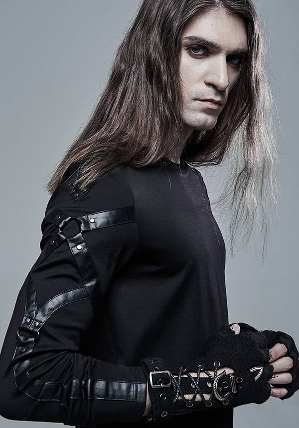 Last Breath Fingerless Gothic Style Gloves for an Eye - Catching Outfit