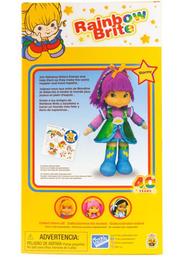Rainbow Brite 12-Inch Collectible Stormy Doll for Kids and Collectors