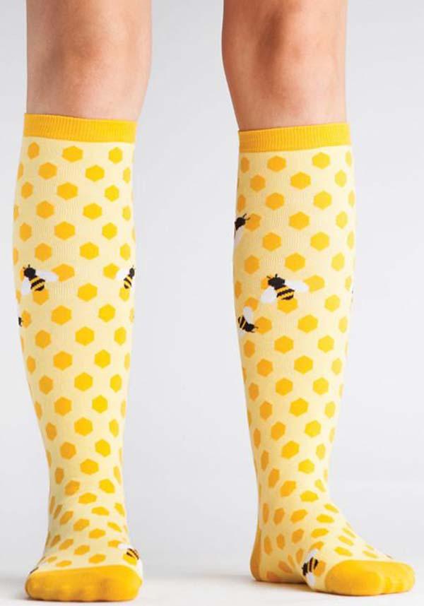 Bee's Knees Comfy Knee High Socks in Various Yellow Shades