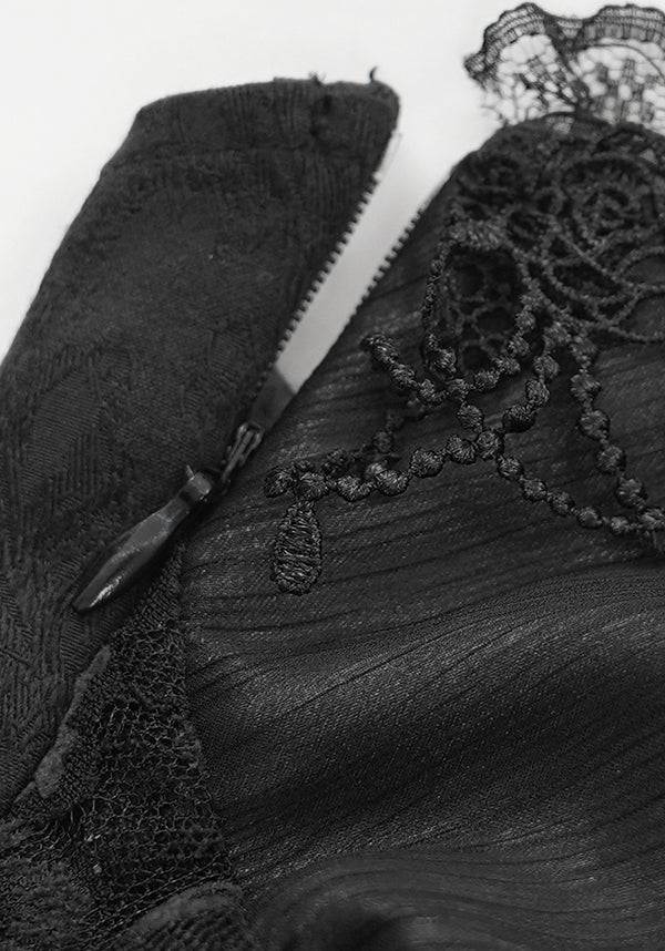 Devil Fashion Laced Briar Gothic Corset Top for Dark Romantics