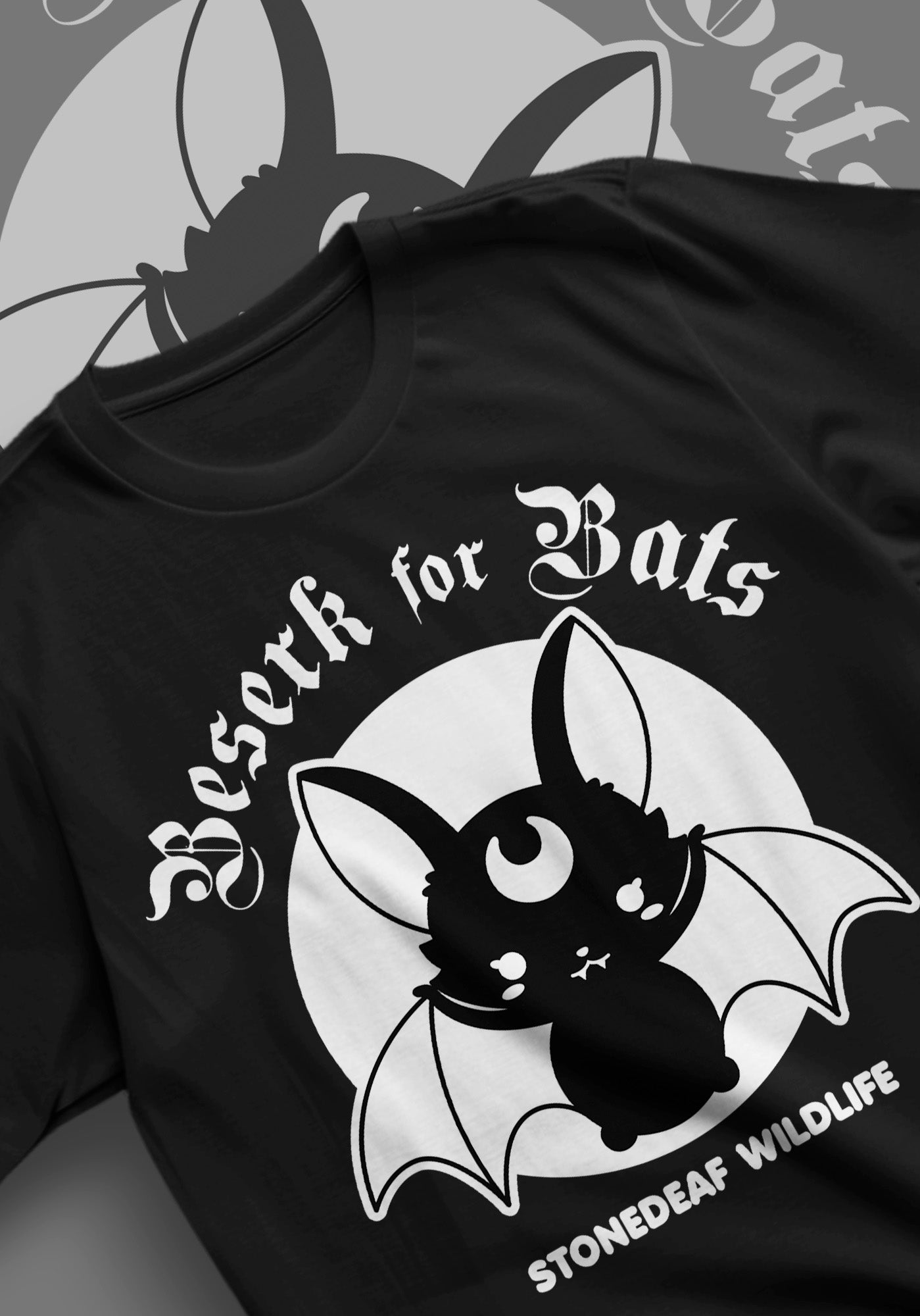 Beserk for Bats Men's Regular Fit StoneDeaf Charity T-Shirt