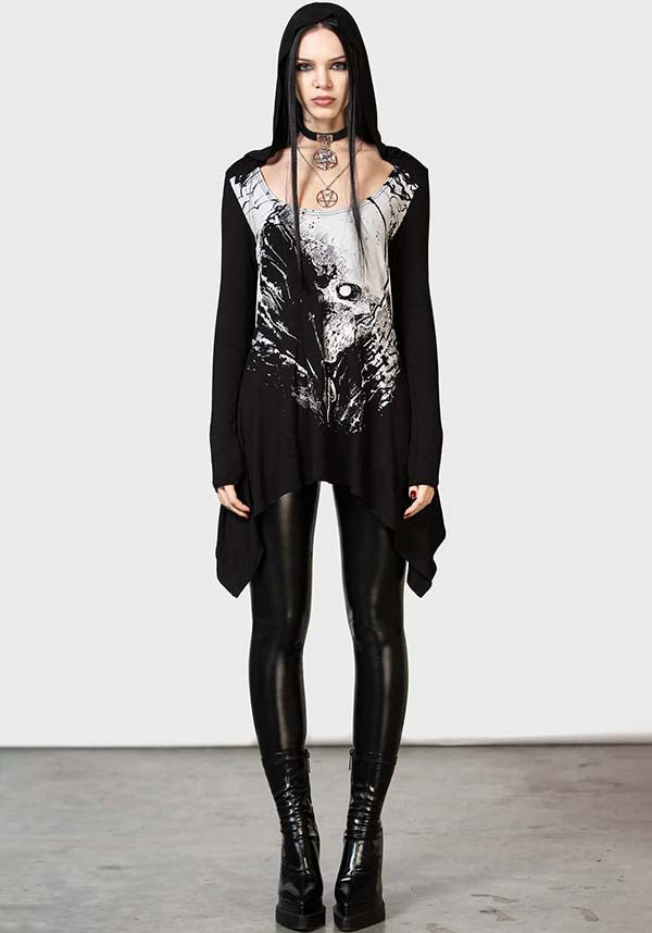 Lone Spirits Stylish Hooded TOP