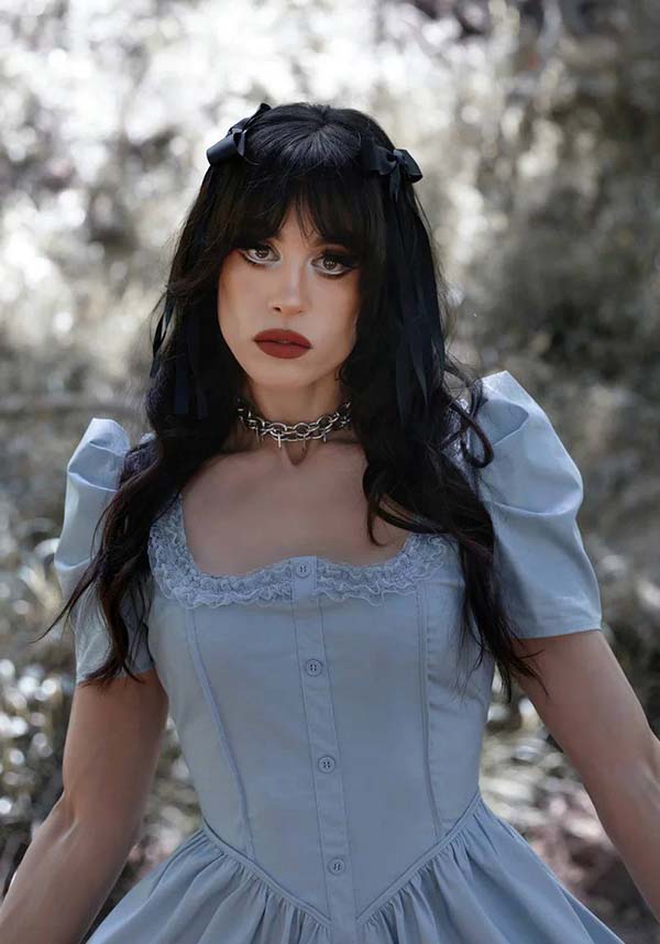 Pastel Blue Gothic Lace Provence Dress by Lively Ghosts