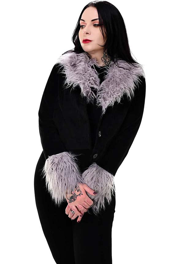 Foxblood's Stylish Bailey Corduroy Jacket in Grey and Black Shades