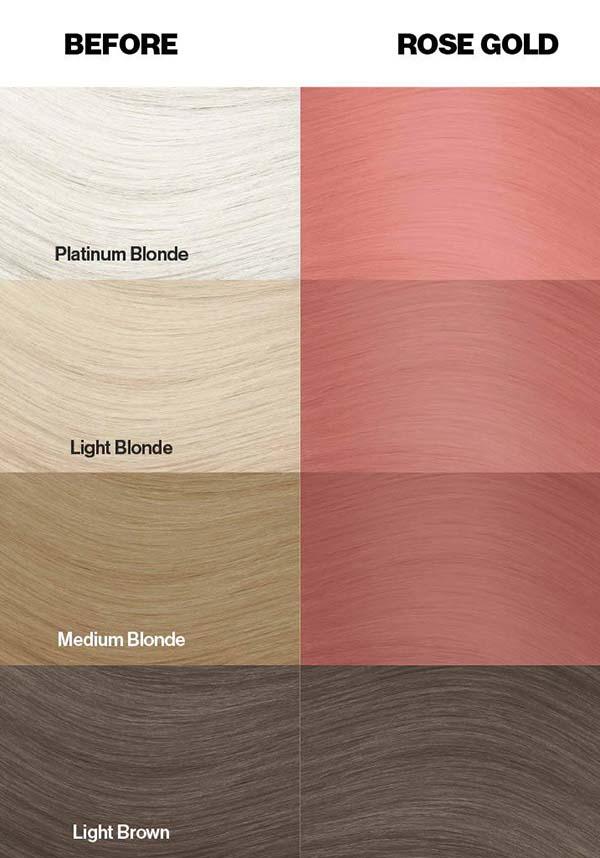 Crazy Color Semi - permanent Rose Gold Hair Dye for a Metallic Finish