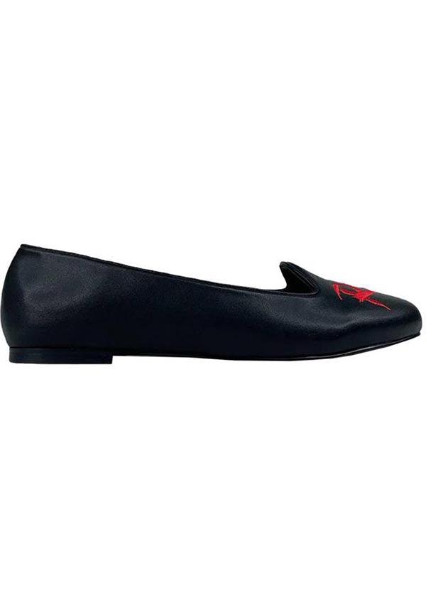 Strangecvlt Horror-Inspired Redrum Elegant Vegan Flats
