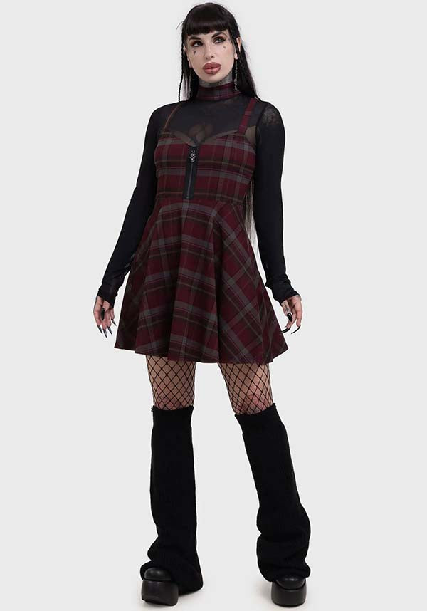 Sable Riot Soft Stretch Check Print Mini Dress