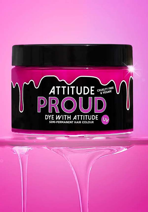 Attitude Proud UV Semi - permanent Bright Bubblegum Pink Hair Colour