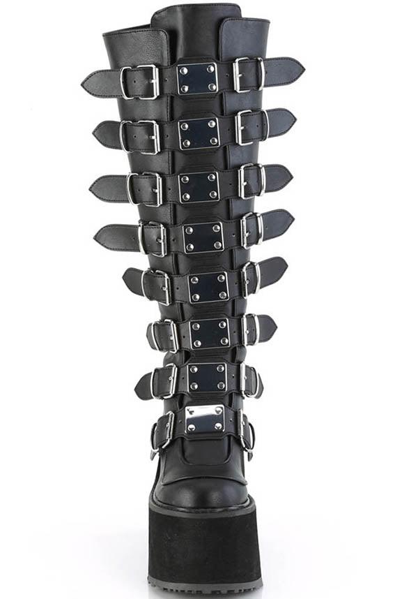 PREORDER: Black SWING-815WC Wide Calf Platform Knee High Boots