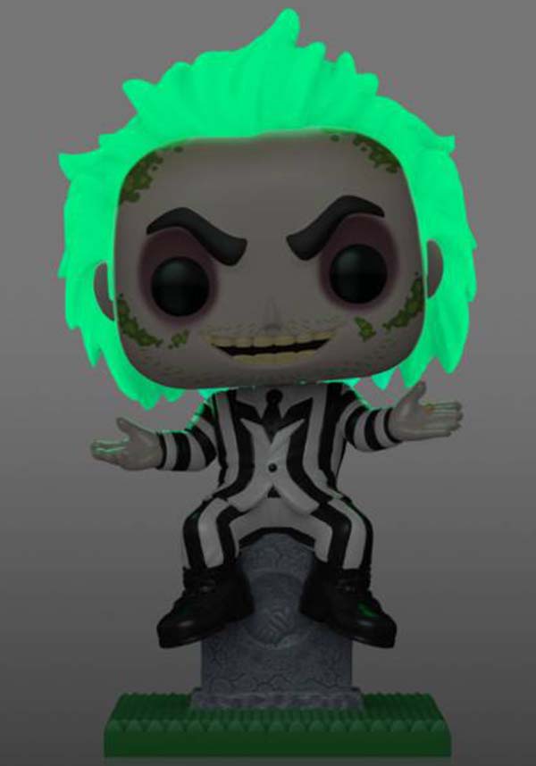 Beetlejuice Glow-in-the-Dark POP! Vinyl Figure on Stone GW [RS]